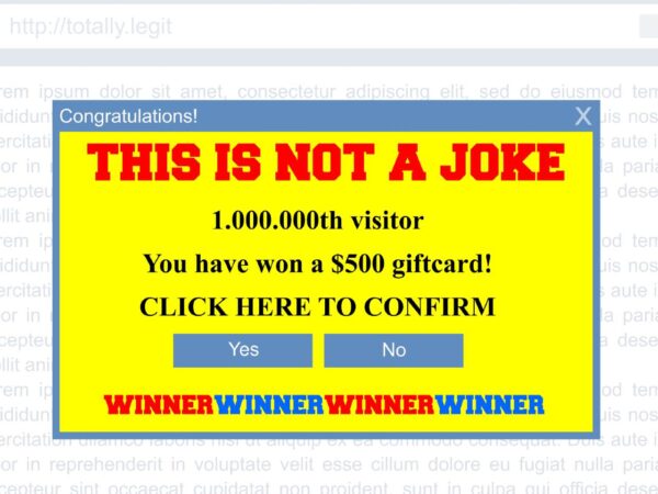 Adware spreads through pop-up ads