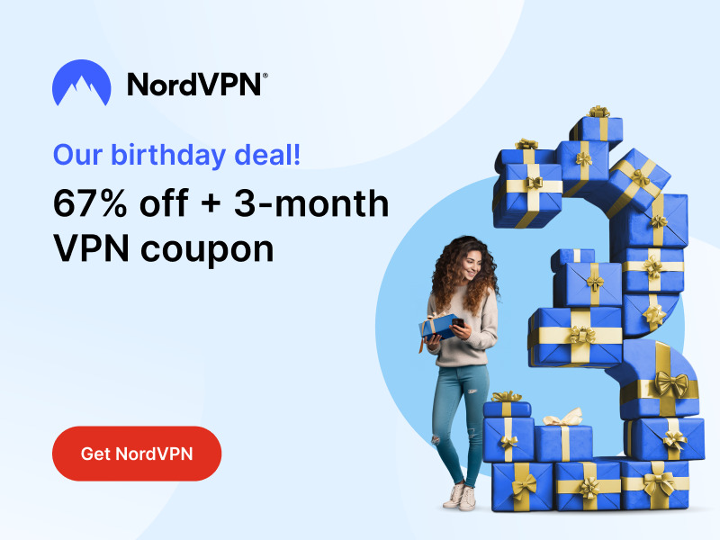 NordVPN 67% off + 3-month VPN coupon